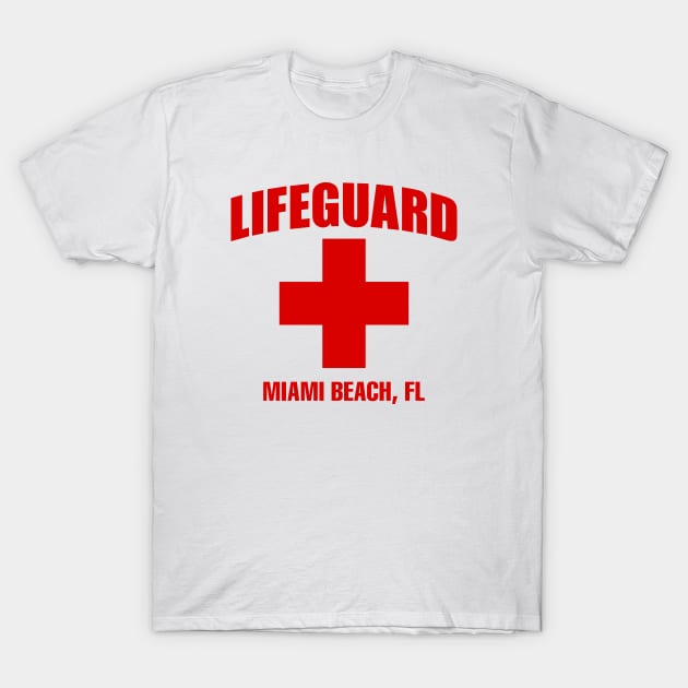 Lifeguard Miami Beach T-Shirt by parashop